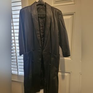 Black leather coat